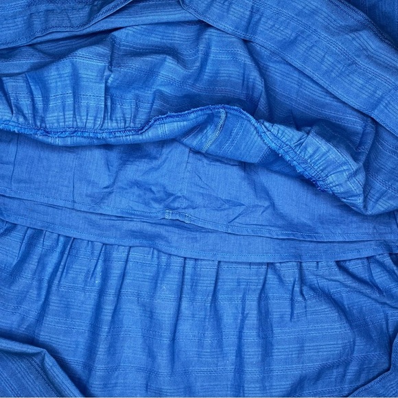 Able SAVITA APRON DRESS Blue Midi Dress Large - Picture 9 of 10